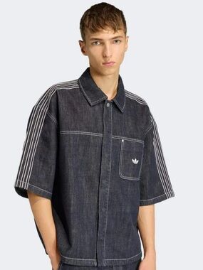 Adidas ORIGINALS DENIM SHORT SLEEVE WORK SHIRT